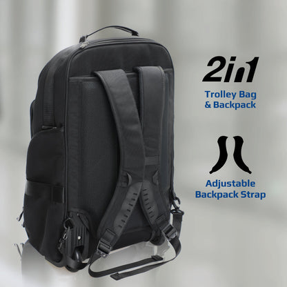 Promate Technologies -  Multi-Functional 15.6” Laptop Trolley Bag with Large Multiple Compartments