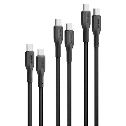 Promate Technologies - 3Pcs High Tensile Strength Data & Charge USB-C Cable kit