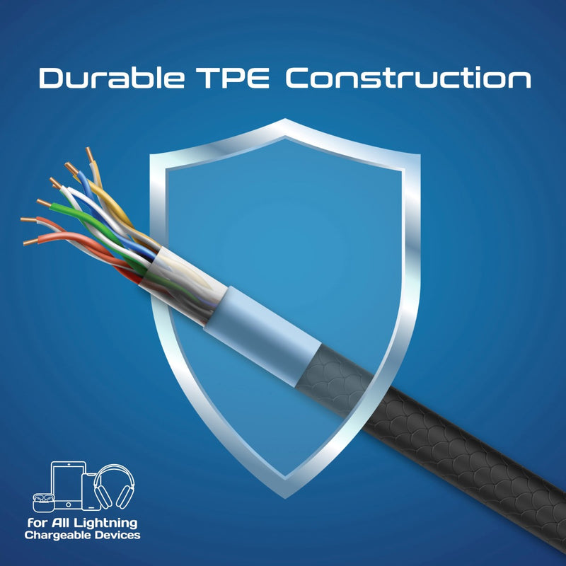 Promate Technologies - 3Pcs High Tensile Strength 27W USB-C to Lightning Cable Kit