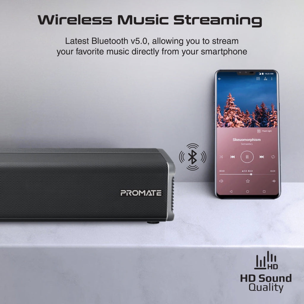 60W Ultra-Slim SoundBar with Built-in Subwoofer