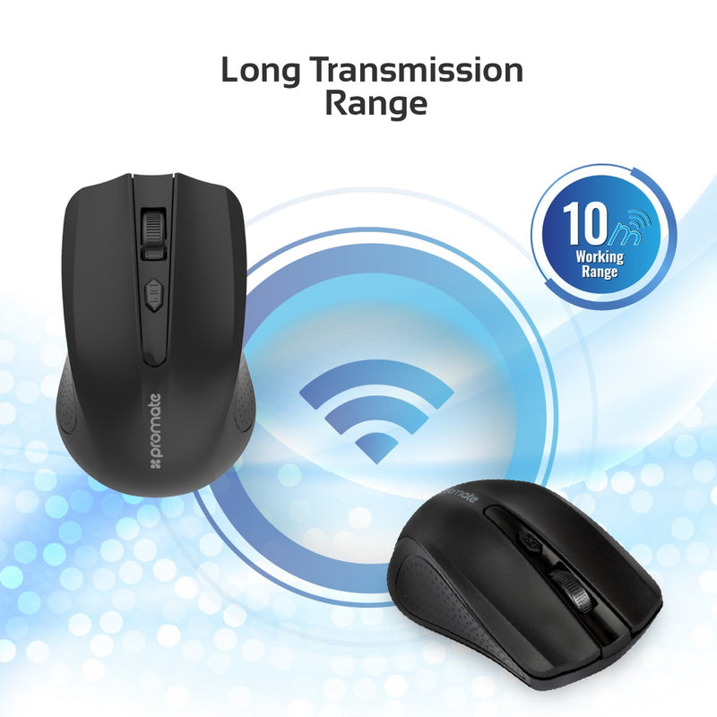 Promate Technologies - 2.4GHz Wireless Ergonomic Optical Mouse