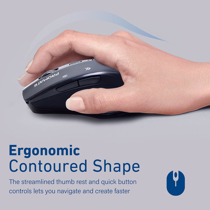 Promate Technologies - EZGrip™ Ergonomic Wireless Mouse