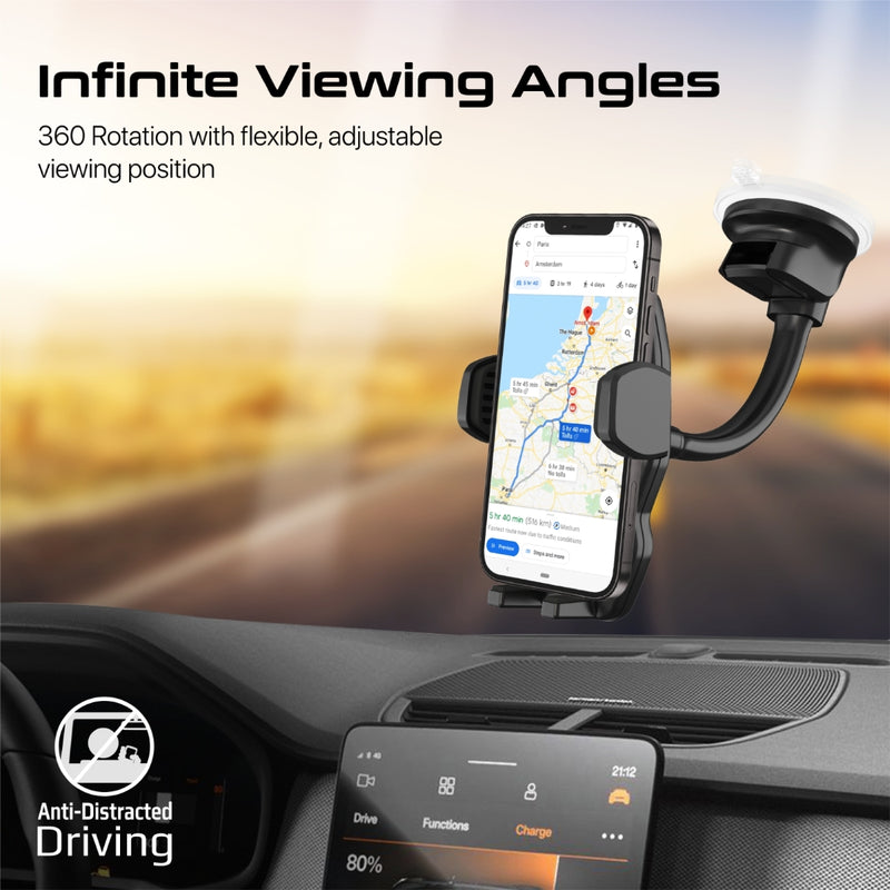 Promate Technologies - Anti-Slip Secure Gooseneck Smartphone Mount