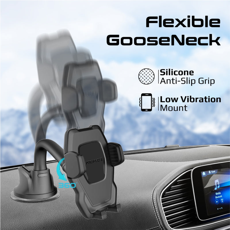 Promate Technologies - Anti-Slip Secure Gooseneck Smartphone Mount