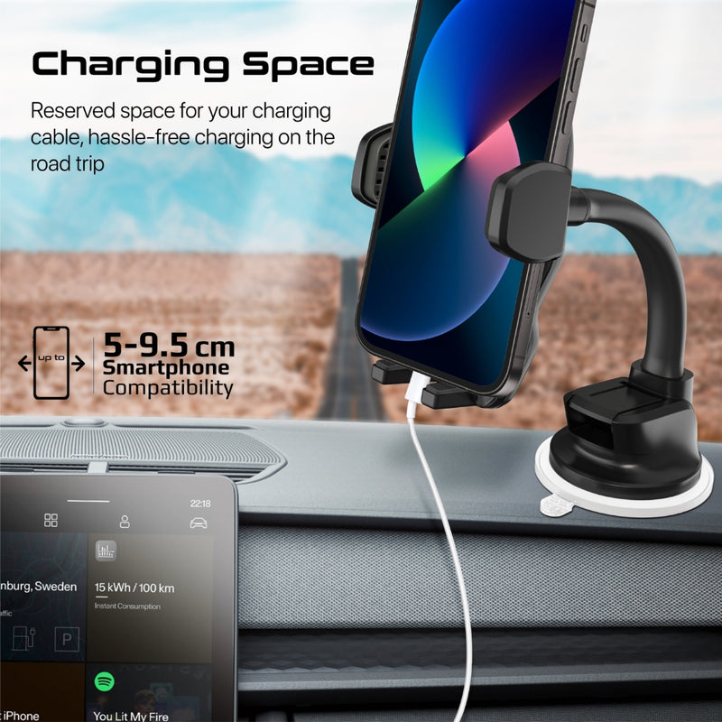 Promate Technologies - Anti-Slip Secure Gooseneck Smartphone Mount