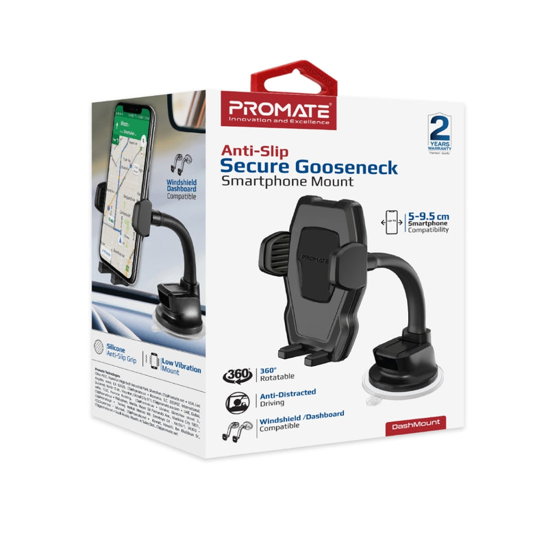 Promate Technologies - Anti-Slip Secure Gooseneck Smartphone Mount