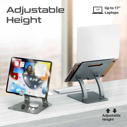 Promate Technologies - Ergonomic Multi-Level Aluminum Laptop Stand