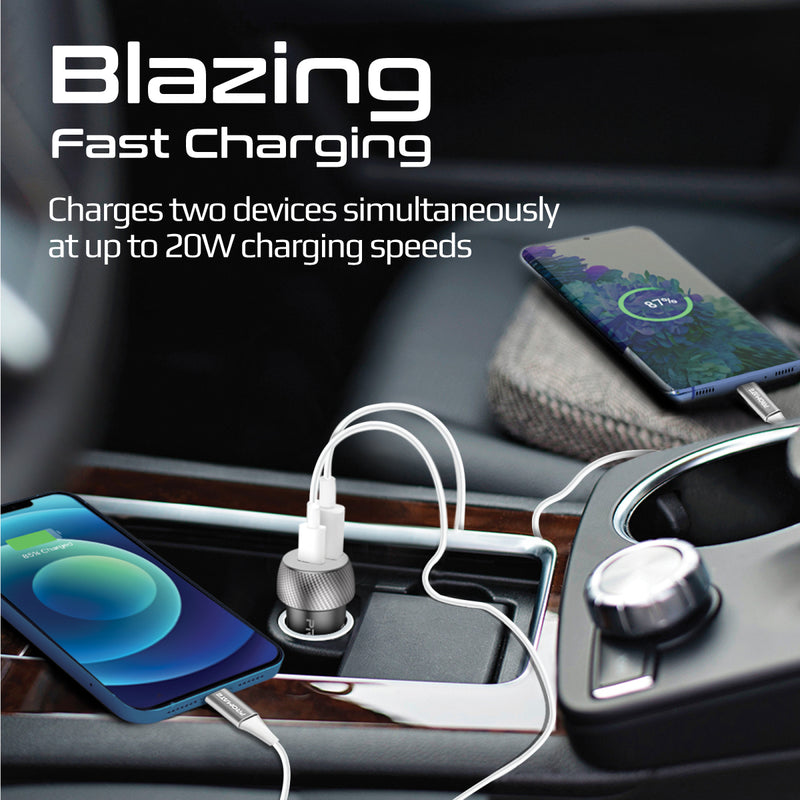Promate Technologies - 20W Quick Charging Mini Car Charger