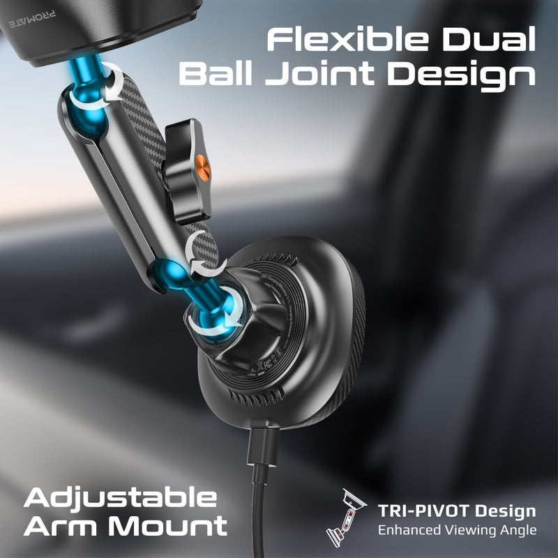 Promate Technologies - FlexiGrip™ 15W MagSafe Compatible Qi2 Wireless Charger