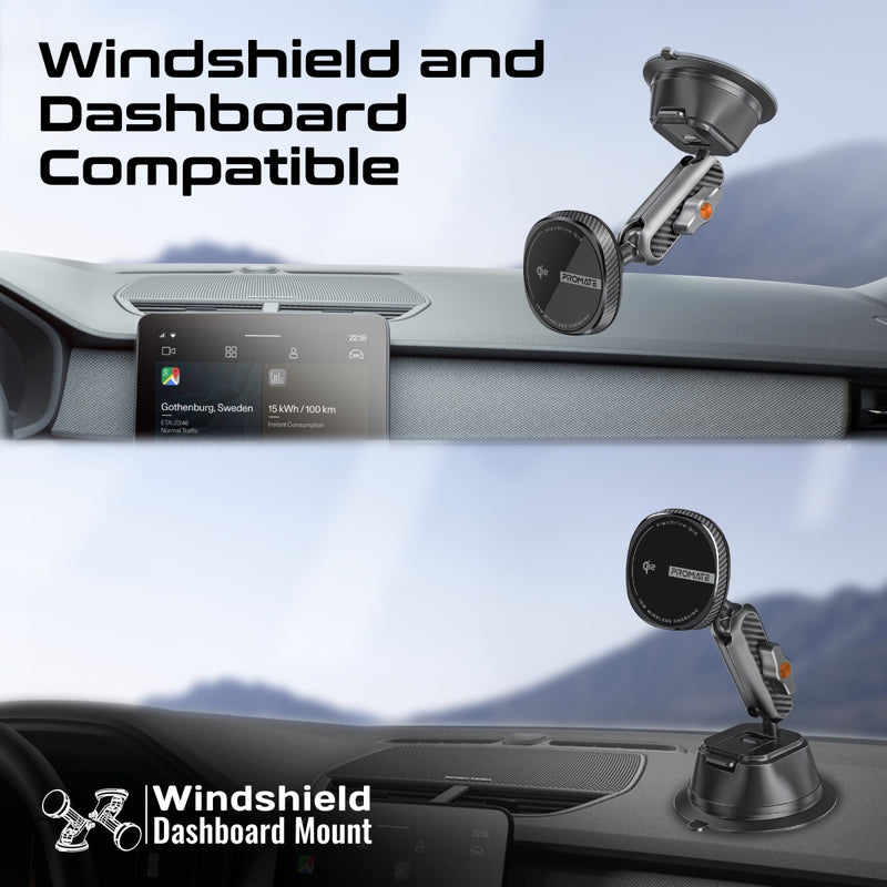 Promate Technologies - FlexiGrip™ 15W MagSafe Compatible Qi2 Wireless Charger