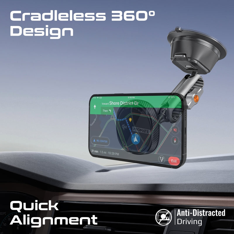 Promate Technologies - FlexiGrip™ 15W MagSafe Compatible Qi2 Wireless Charger