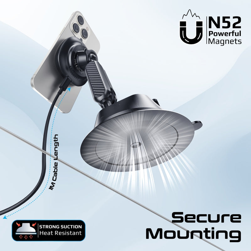 Promate Technologies - FlexiGrip™ 15W MagSafe Compatible Qi2 Wireless Charger