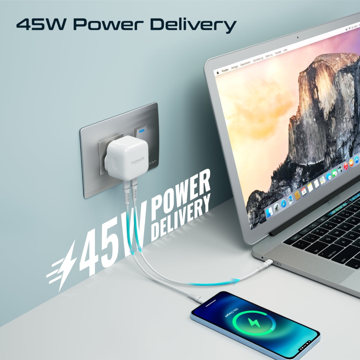 45W Power Delivery GaNFast™ Charging Adapter