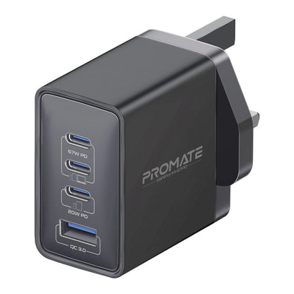 Promate Technologies -  67W Power Delivery GaNFast™ Charger with Quick Charge 3.0