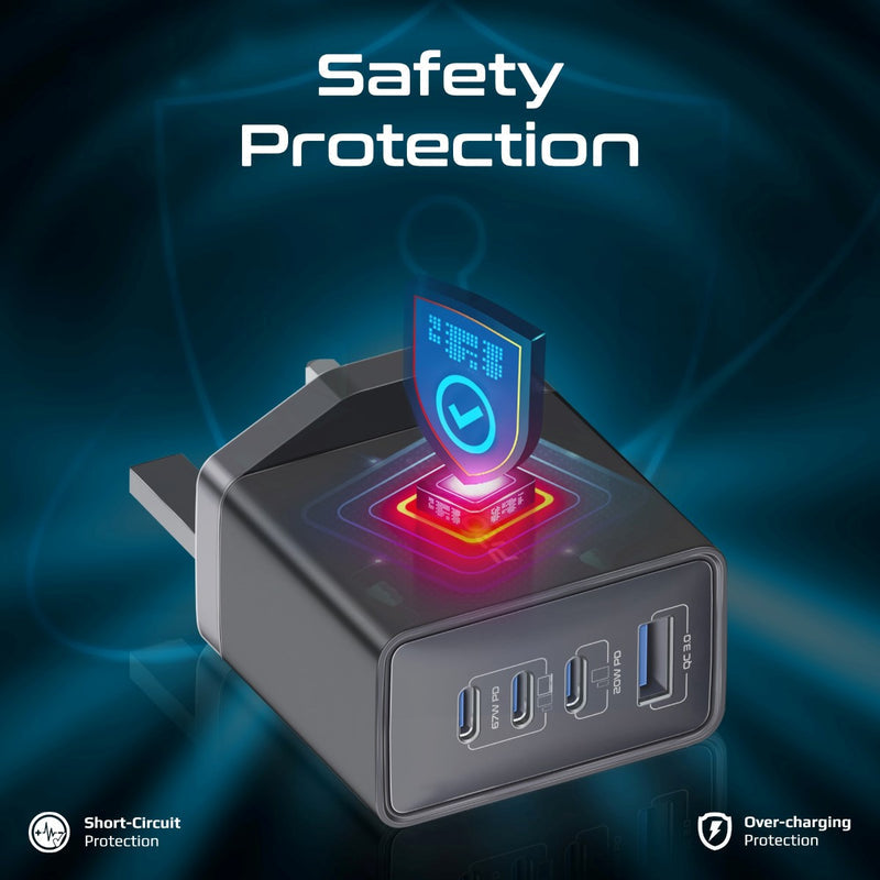 Promate Technologies -  67W Power Delivery GaNFast™ Charger with Quick Charge 3.0