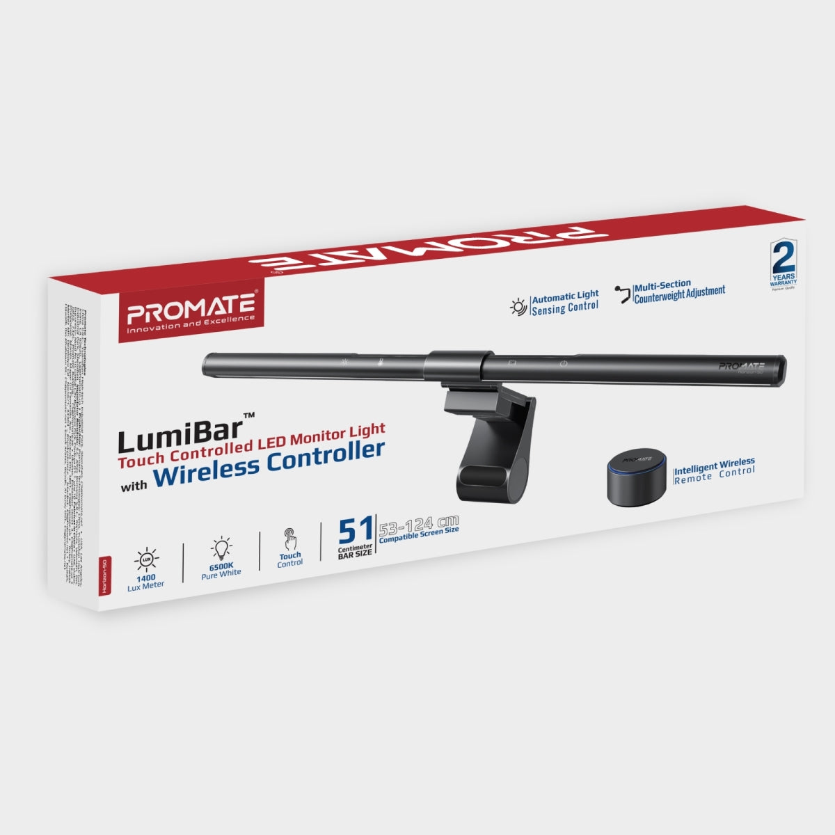 LumiBar™ Touch Controlled LED Monitor Light with Wireless Controller