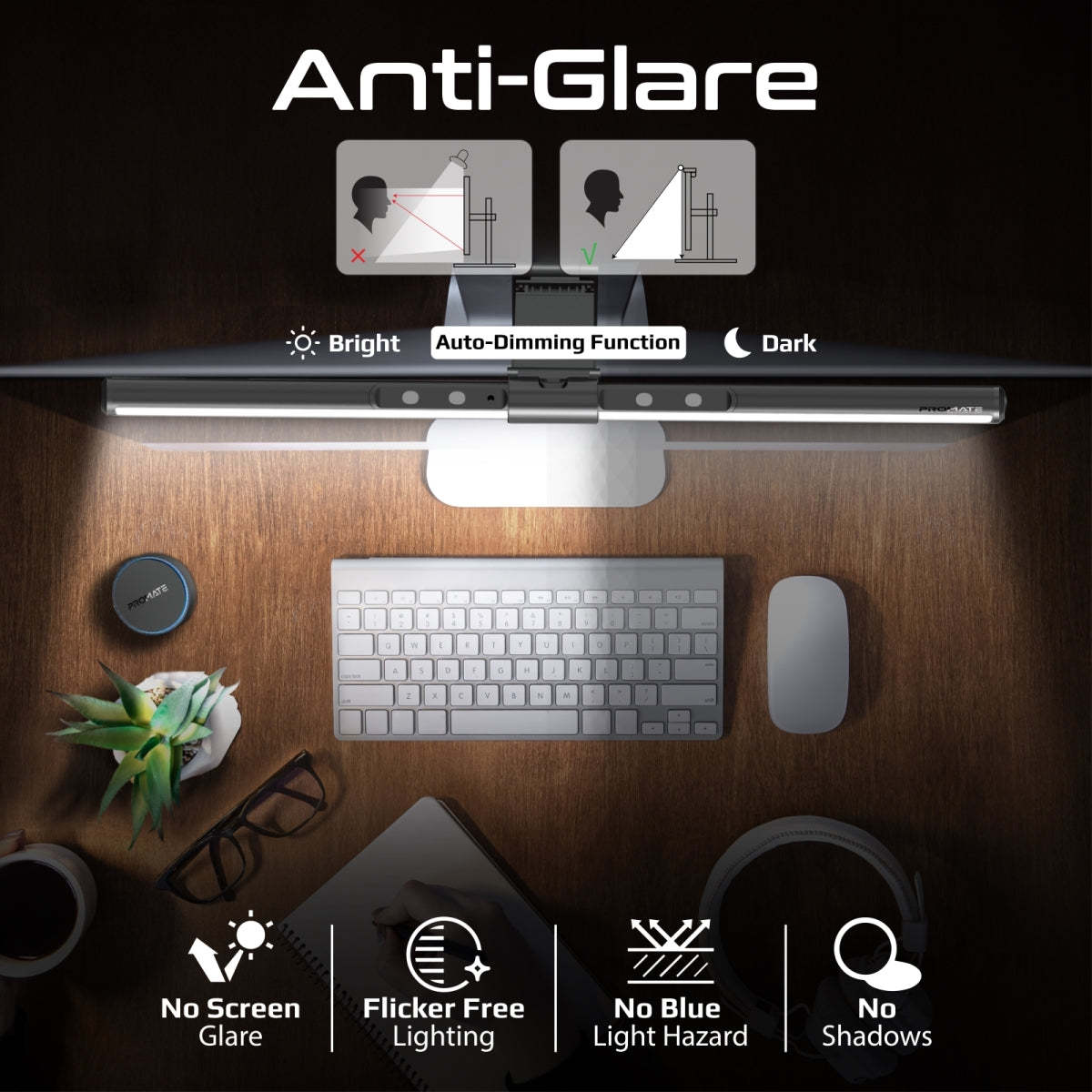 LumiBar™ Touch Controlled LED Monitor Light with Wireless Controller