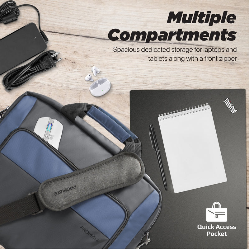 Promate Technologies -  Lightweight 13" Tablet Sleeve with Front Storage Zipper