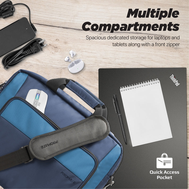 Promate Technologies -  Lightweight 13" Tablet Sleeve with Front Storage Zipper