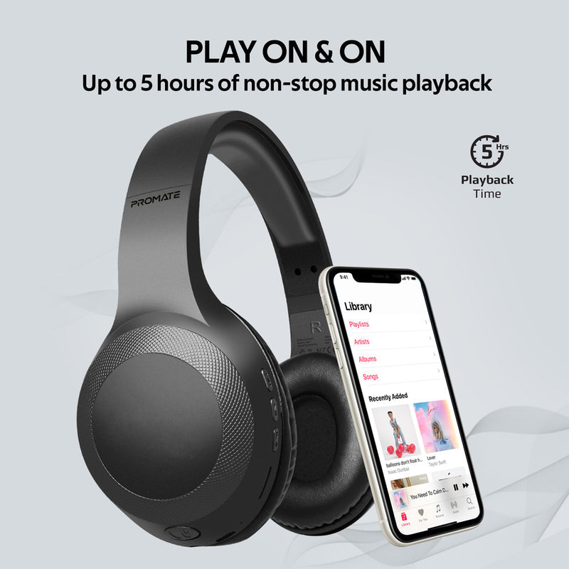 Promate Technologies - Deep Bass Over-Ear Wireless Headphones