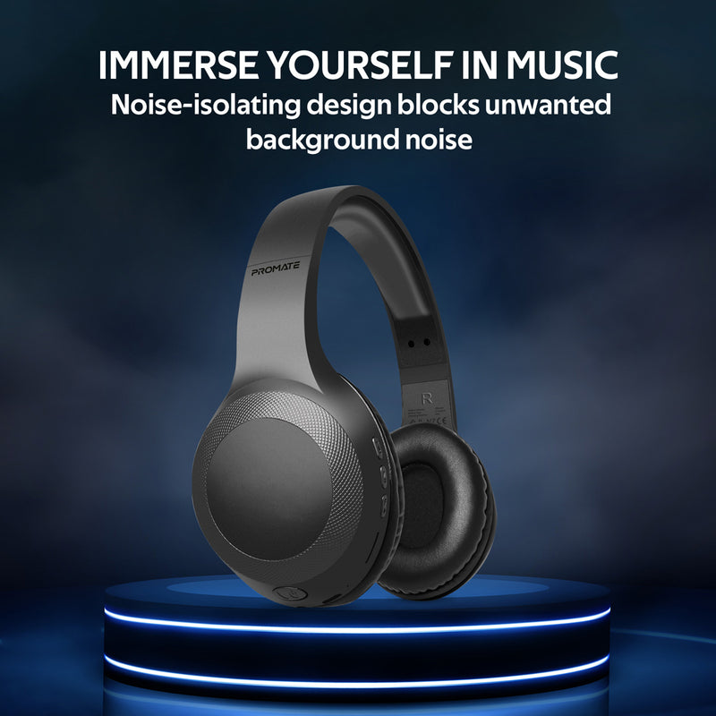 Promate Technologies - Deep Bass Over-Ear Wireless Headphones