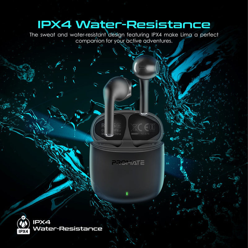 Promate Technologies - High Definition ENC TWS Wireless Earbuds with IntelliTouch