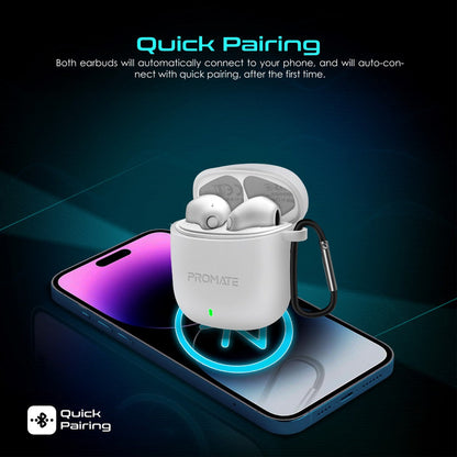 Promate Technologies - High Definition ENC TWS Wireless Earbuds with IntelliTouch
