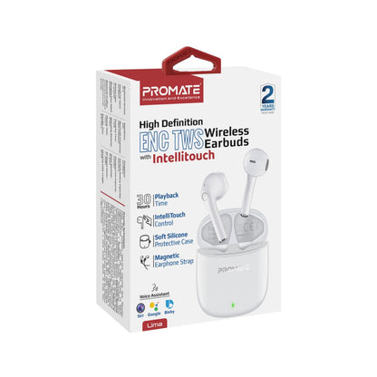 Promate Technologies - High Definition ENC TWS Wireless Earbuds with IntelliTouch