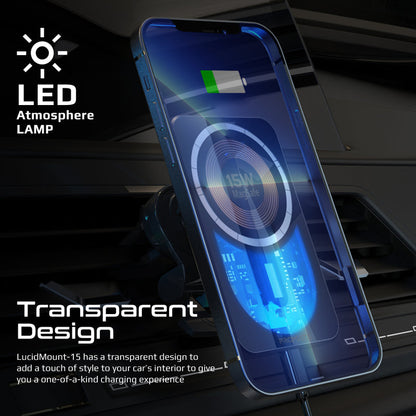 Promate Technologies - 15W MagSafe Transparent Car Wireless Charger