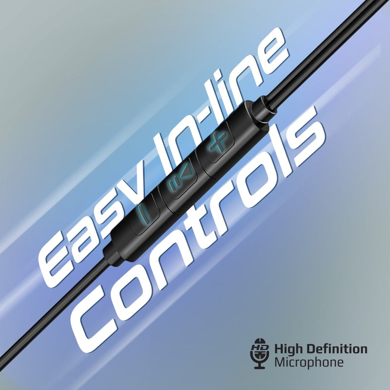 Promate Technologies - LumiSound™ Transparent Stereo USB-C Wired RGB Earphones