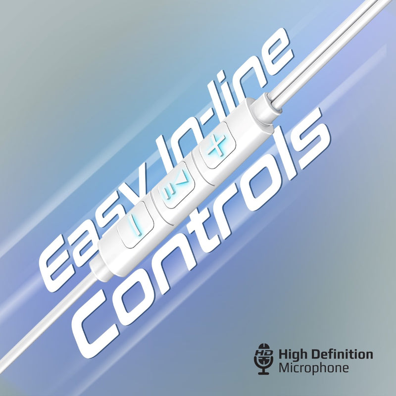 Promate Technologies - LumiSound™ Transparent Stereo USB-C Wired RGB Earphones