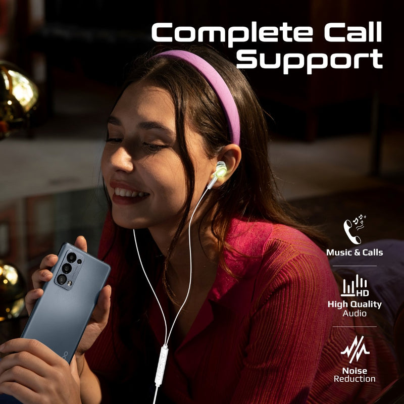 Promate Technologies - LumiSound™ Transparent Stereo USB-C Wired RGB Earphones