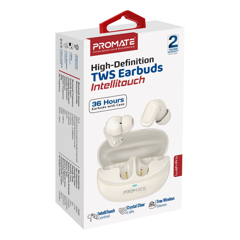 Promate Technologies - High-Definition TWS Earbuds with Intellitouch