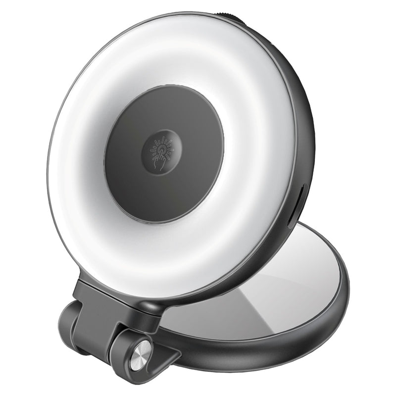 Promate Technologies - 360° Rotatable Ultra-Slim MagSafe Compatible Rechargeable LED Ring Lig