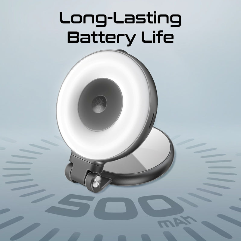 Promate Technologies - 360° Rotatable Ultra-Slim MagSafe Compatible Rechargeable LED Ring Lig