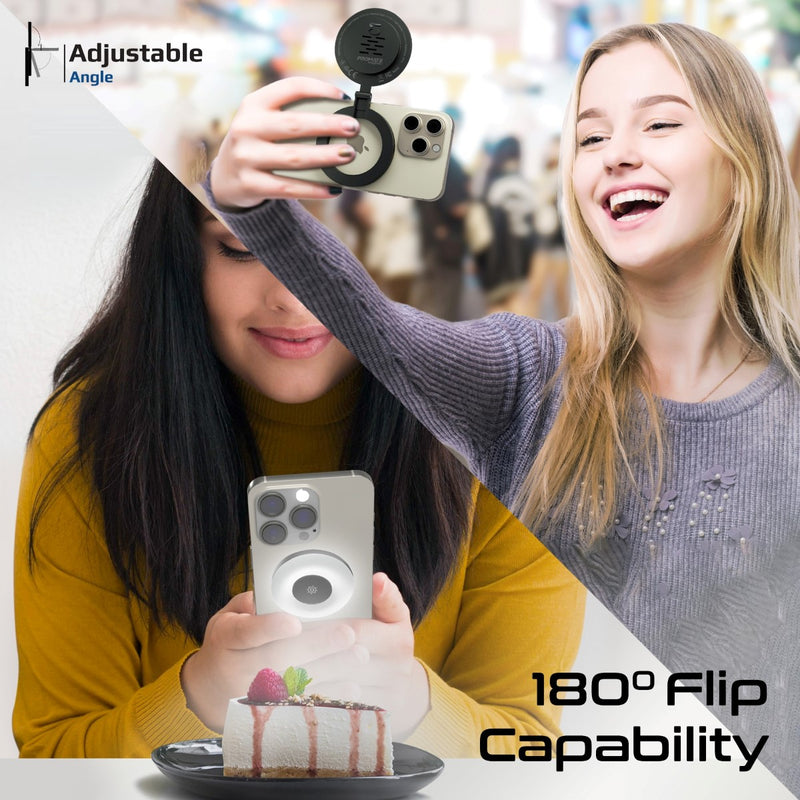 Promate Technologies - Ultra-Slim MagSafe Compatible Rechargeable LED Ring Light