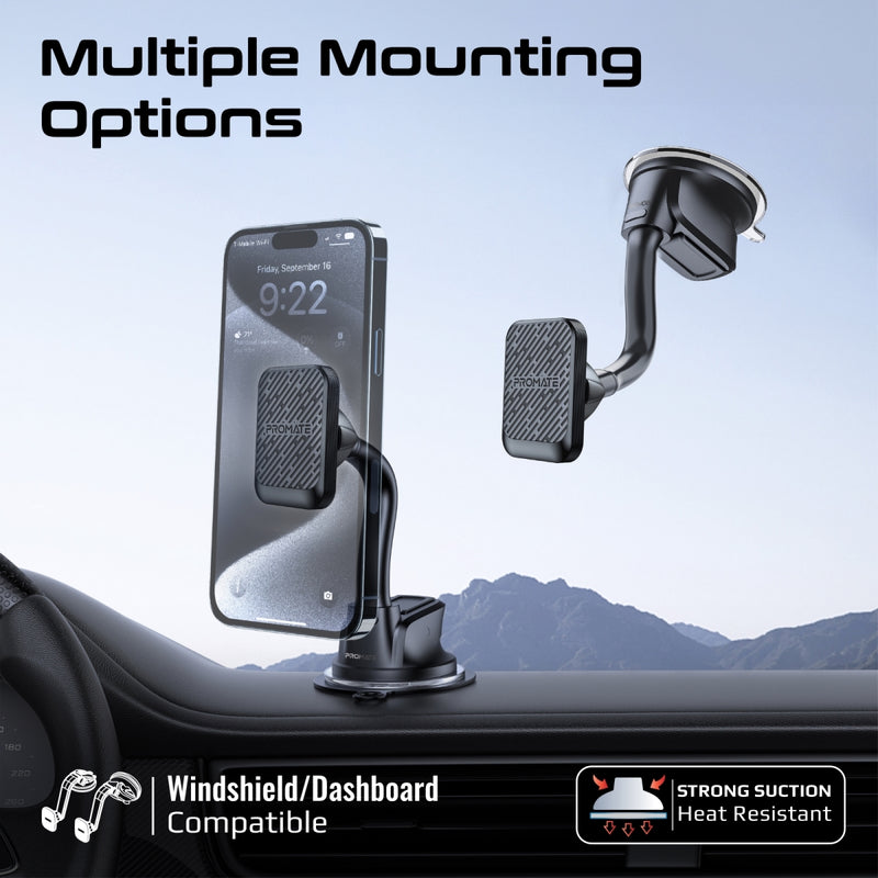 Promate Technologies - SecureGrip™ Gooseneck Magnetic Smartphone Mount