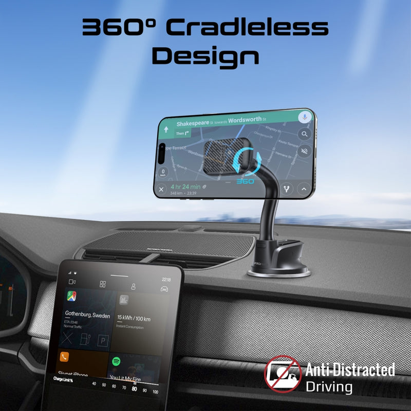 Promate Technologies - SecureGrip™ Gooseneck Magnetic Smartphone Mount