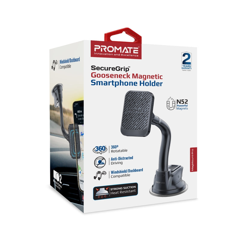 Promate Technologies - SecureGrip™ Gooseneck Magnetic Smartphone Mount