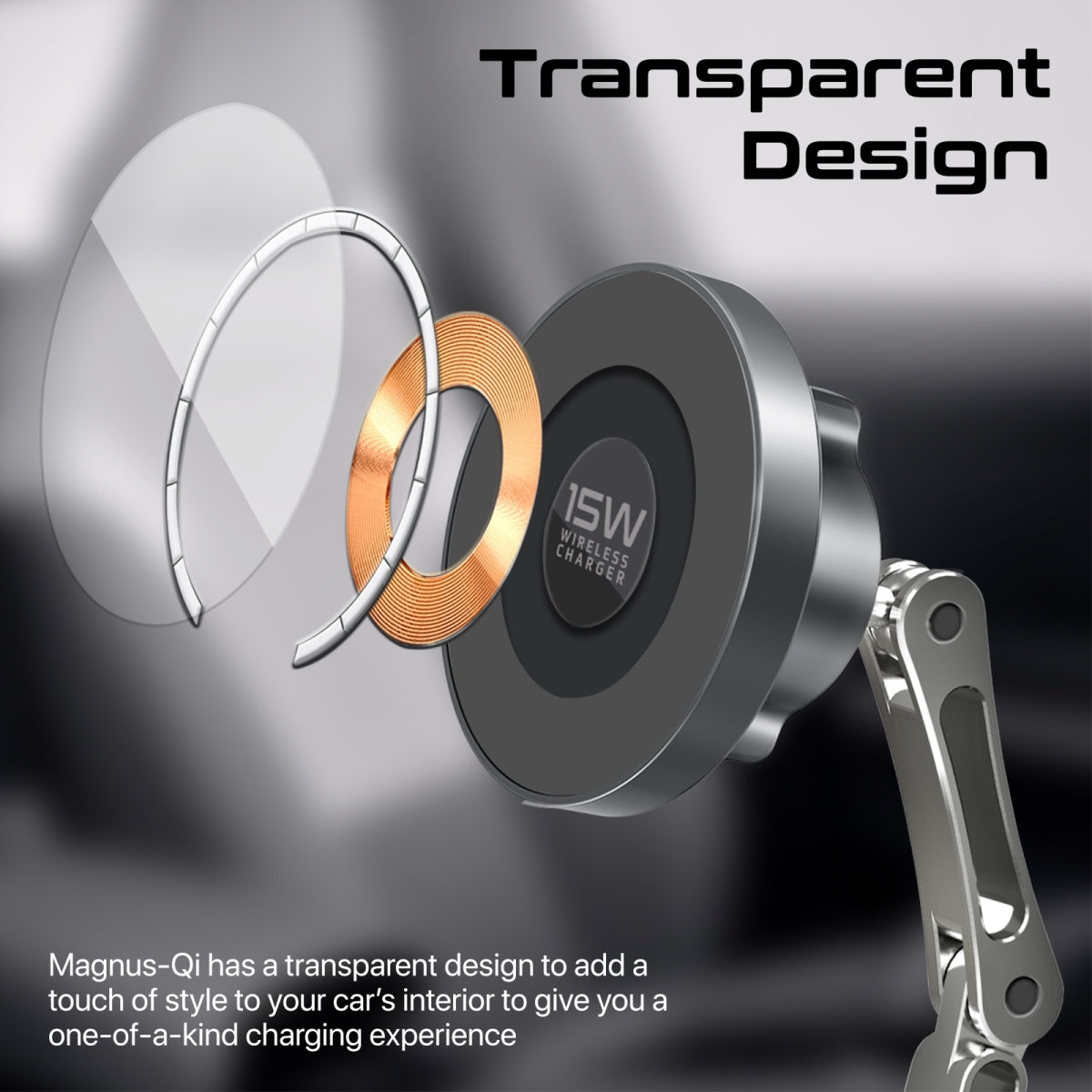 SecureGrip ™ 360° Cradleless 15W Magsafe Compatible Wireless Car Charger