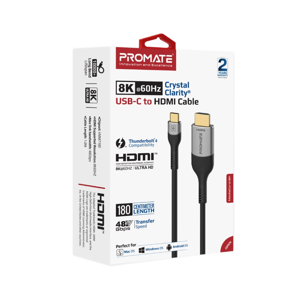 8K CrystalClarity™ USB-C to HDMI Cable