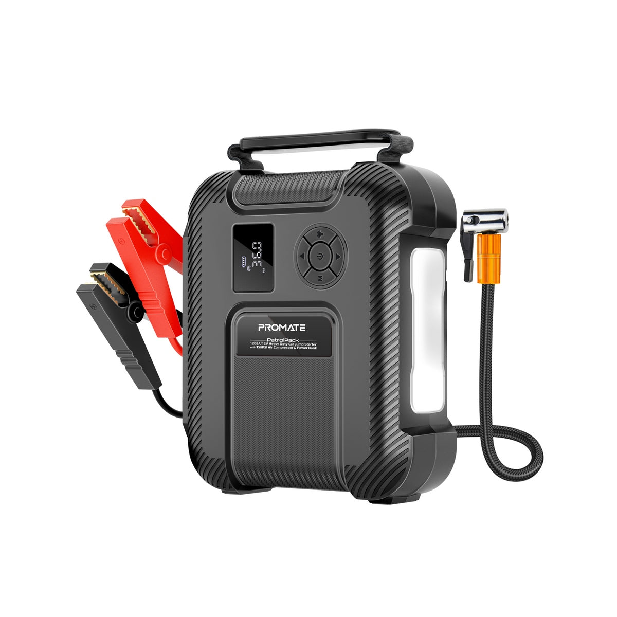 1200A/12V Heavy Duty Car Jump Starter with 150PSI Air Compressor & Power Bank