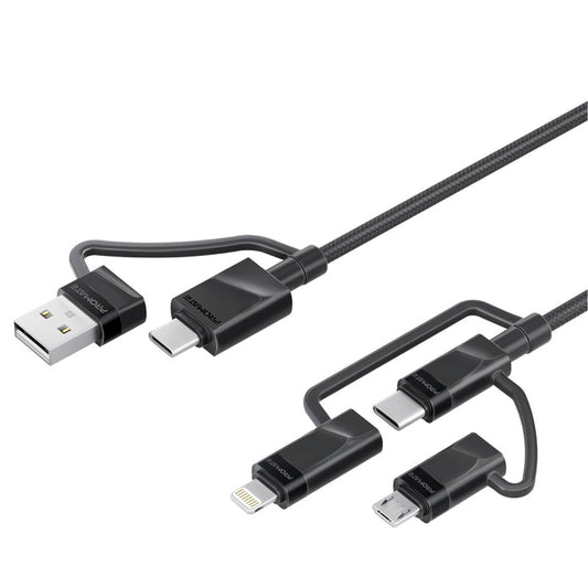 Promate Technologies - 6-in-1 Hybrid Multi-Connector cable for Charging & Data Transfer