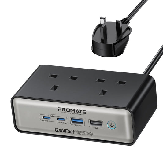 65W Power Delivery GaNFastª Charging Station with 3250W Dual AC Socket