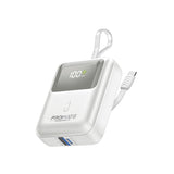 Ultra Compact 35W SuperSpeedª Power Bank with Built-In USB-C Cable