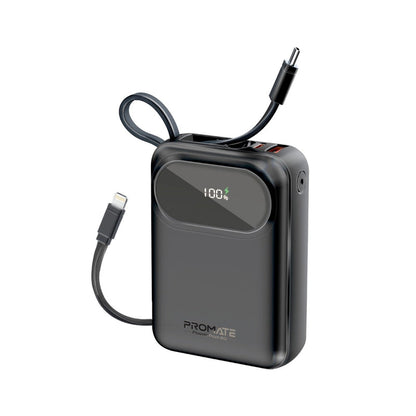 Promate Technologies - Ultra Compact 35W SuperSpeed™ Power Bank with Built-In USB-C & Lightni