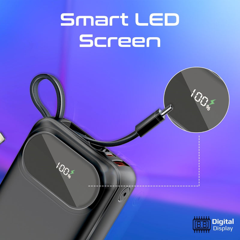 Promate Technologies - Ultra Compact 35W SuperSpeed™ Power Bank with Built-In USB-C & Lightni