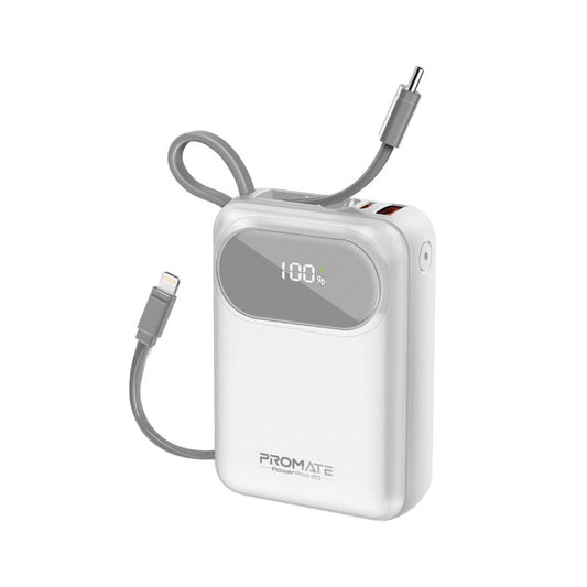 Promate Technologies - Ultra Compact 35W SuperSpeed™ Power Bank with Built-In USB-C & Lightni