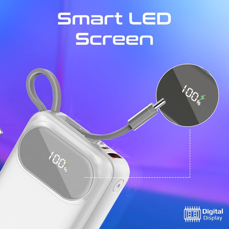 Promate Technologies - Ultra Compact 35W SuperSpeed™ Power Bank with Built-In USB-C & Lightni
