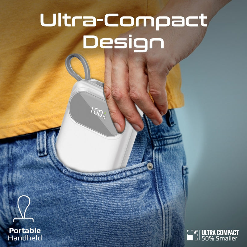 Promate Technologies - Ultra Compact 35W SuperSpeed™ Power Bank with Built-In USB-C & Lightni